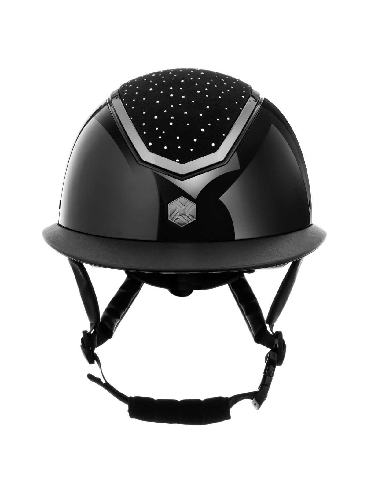 Charles Owen Kylo Crystal Helmet Black Gloss/Silver