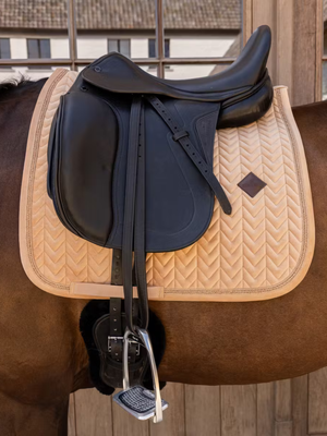 Kentucky Velvet Mini Pearls Dressage Saddle Pad Beige