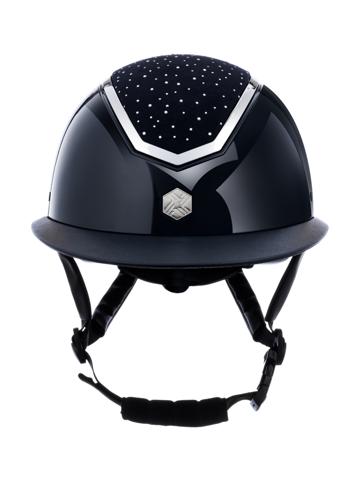Charles Owen Kylo Crystal Helmet Navy Gloss/Silver