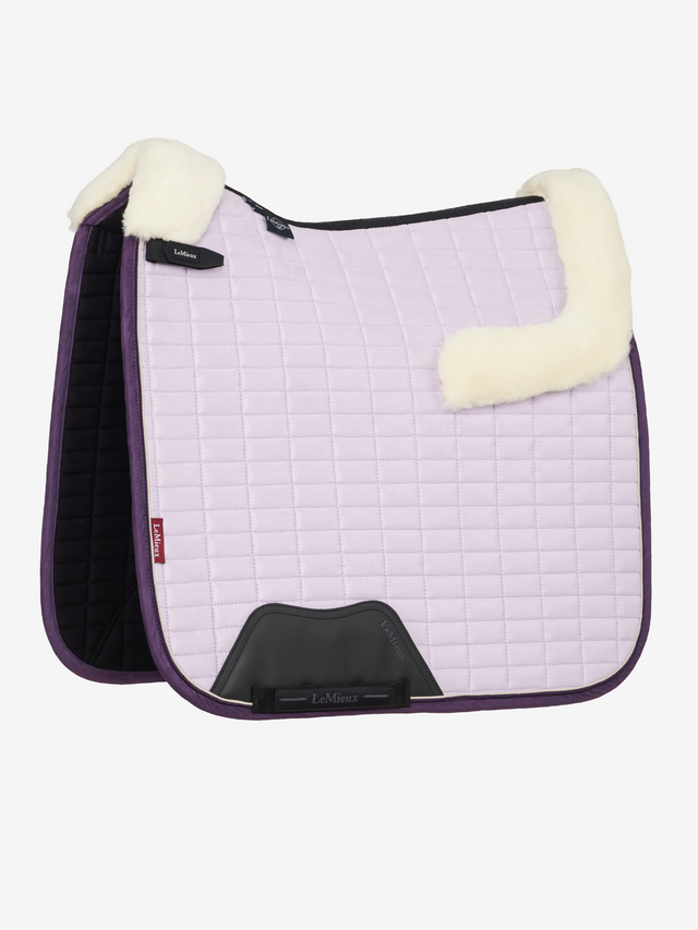 LeMieux Merino+ Suede Dressage Square Saddle Pad Lilac