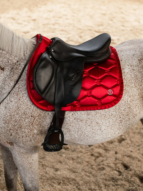 PS of Sweden Ruffle Jump Saddle Pad Cranberry Red