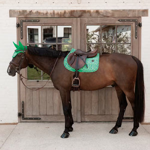 Kentucky Velvet Printing Jump Saddle Pad Green
