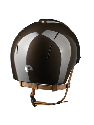 KEP Smart Nova Helmet Metal Polish Brown - Beige Chinstrap