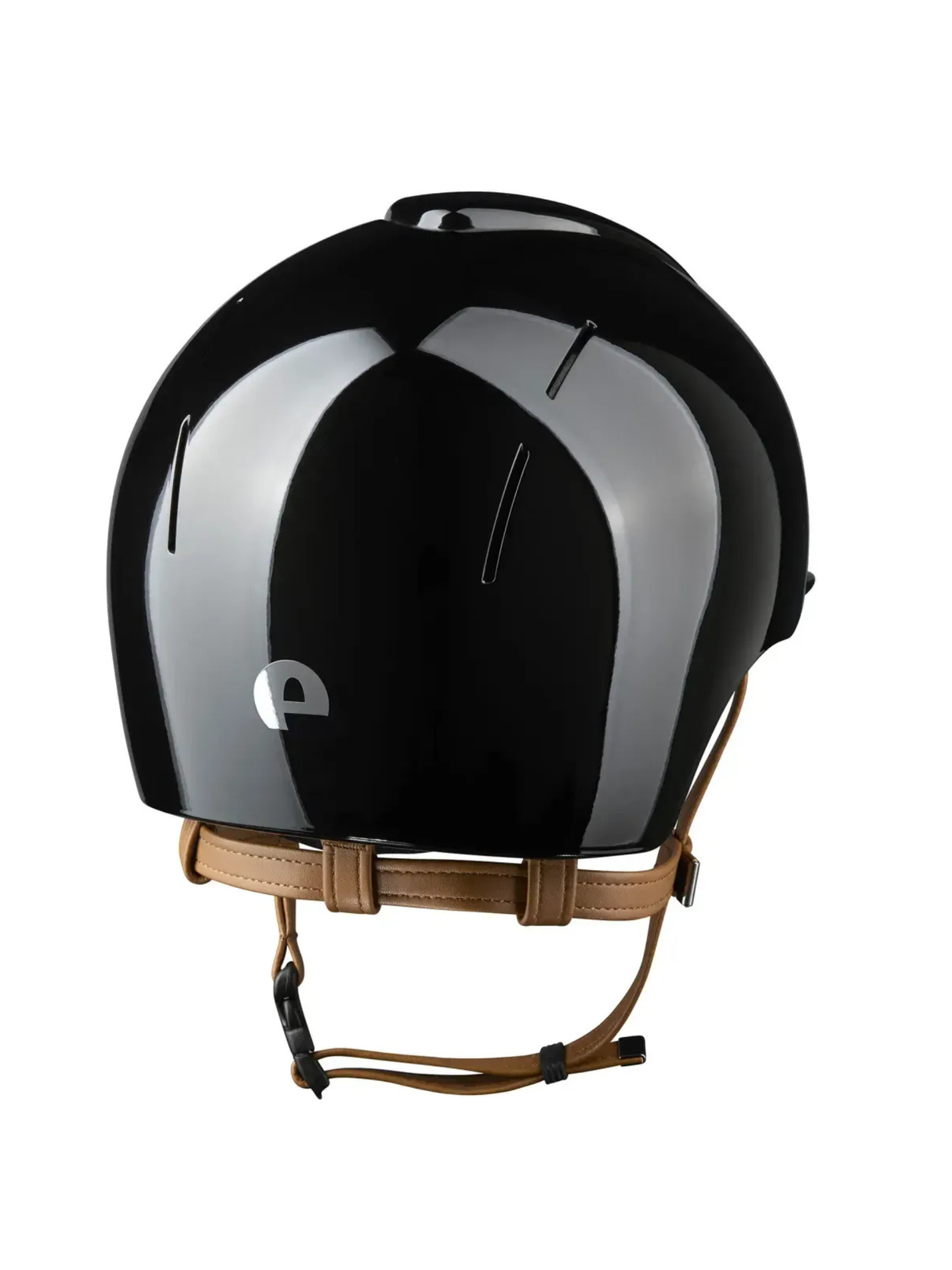 KEP Smart Nova Helmet Metal Polish Black - Beige Chinstrap