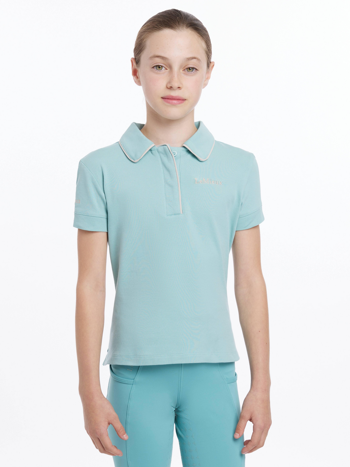 LeMieux Young Rider Polo Shirt Aqua