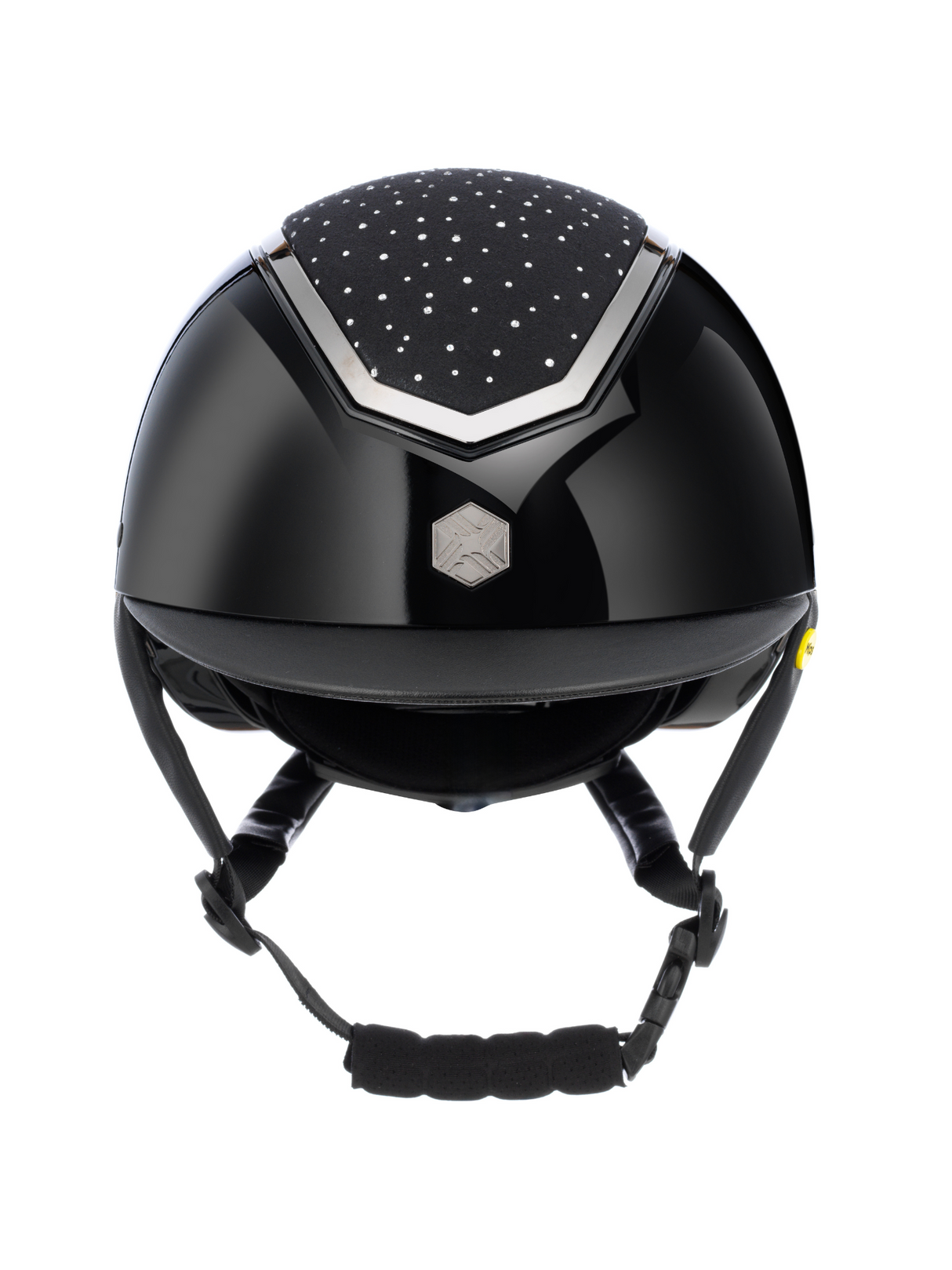 Charles Owen Kylo Crystal Helmet Black Gloss/Silver