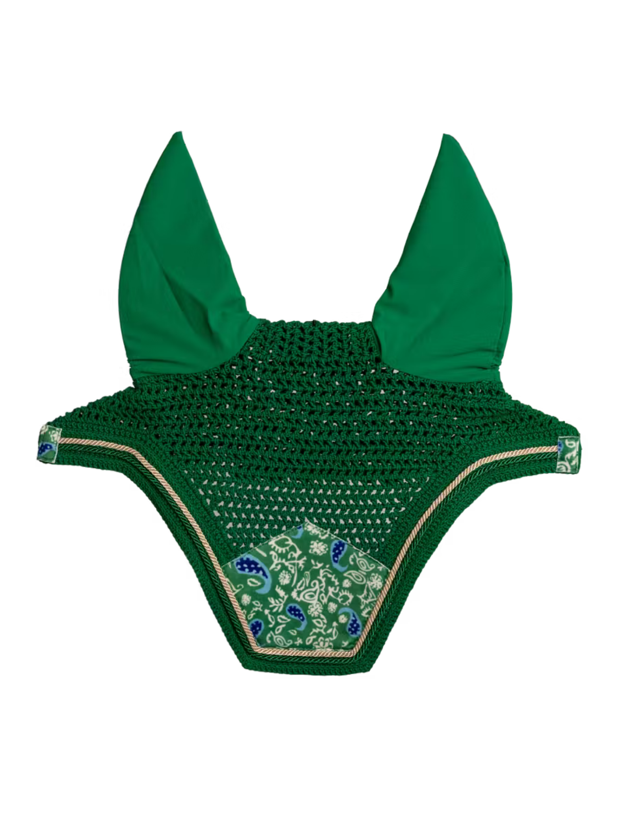 Kentucky Velvet Printing Wellington Ear Bonnet Green/Navy
