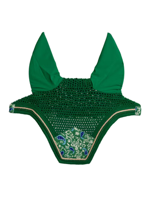 Kentucky Velvet Printing Wellington Ear Bonnet Green/Navy