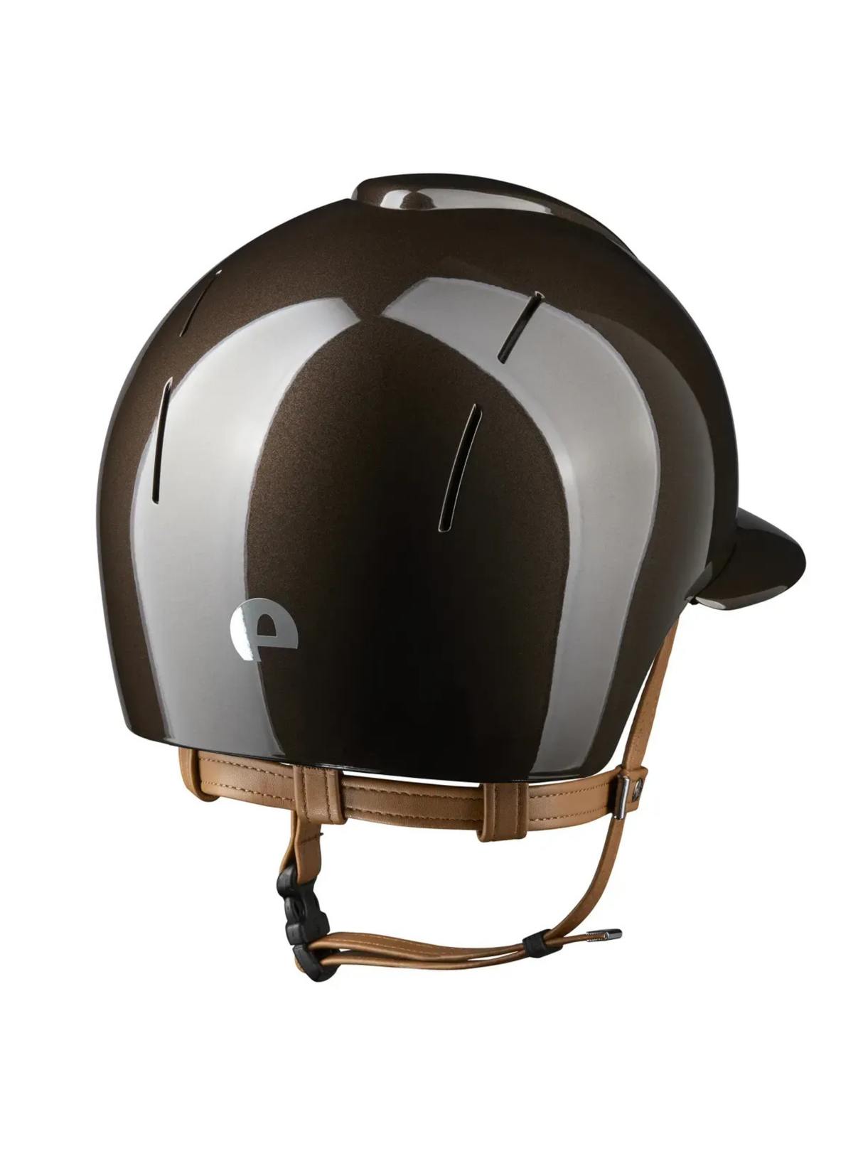 KEP Smart Nova Helmet Metal Polish Brown - Beige Chinstrap