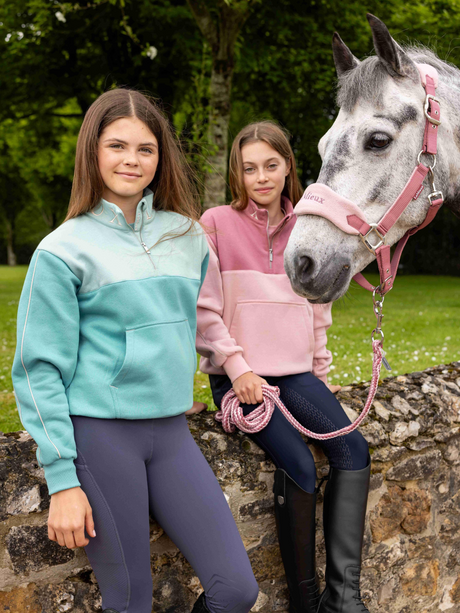 LeMieux Young Rider Kate Quarter Zip Sweat Lagoon