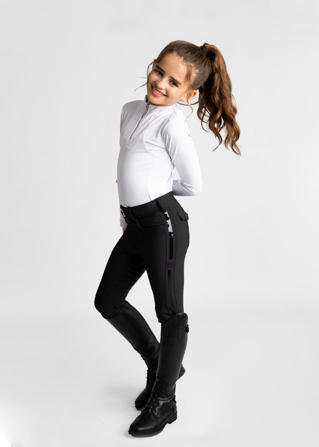 Maximilian Young Rider Reflection Breeches Black