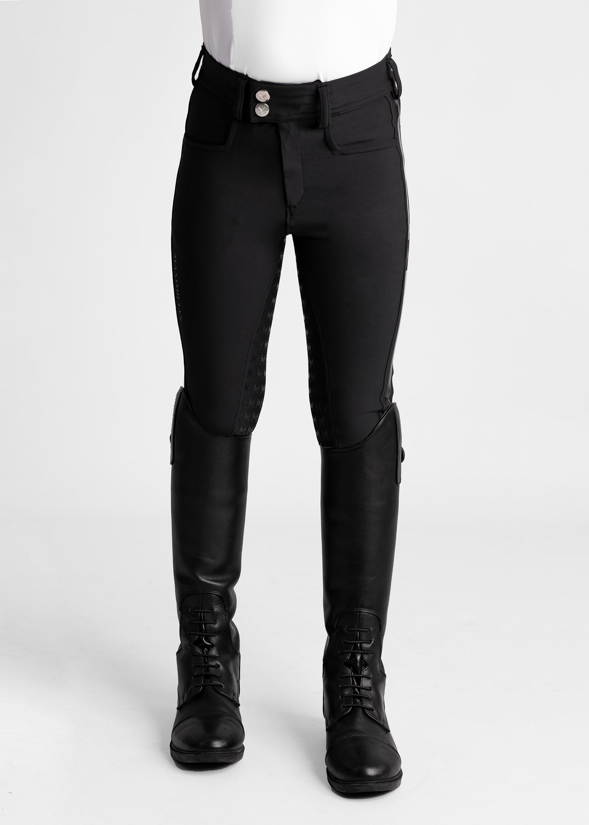 Maximilian Young Rider Reflection Breeches Black