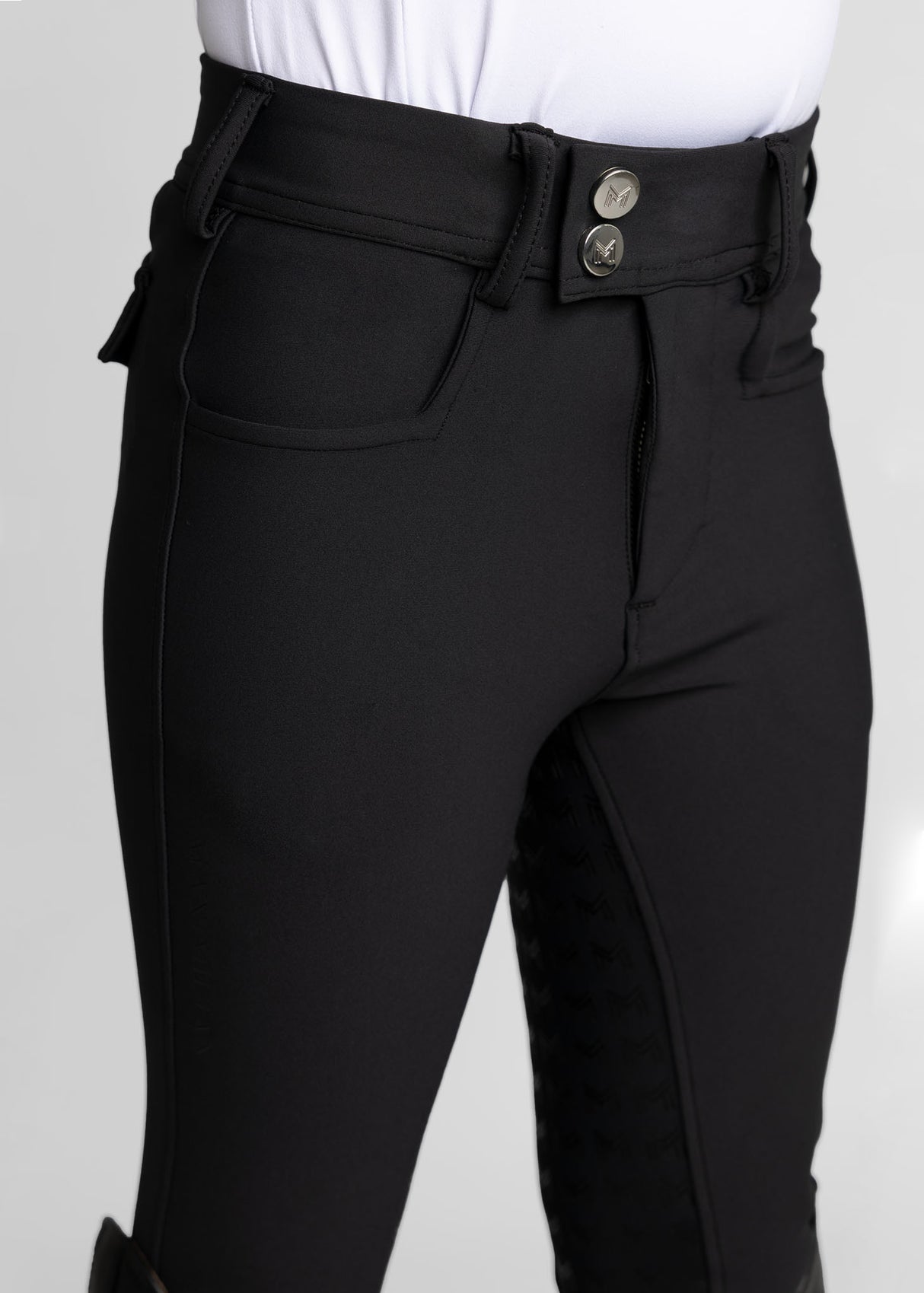 Maximilian Young Rider Reflection Breeches Black