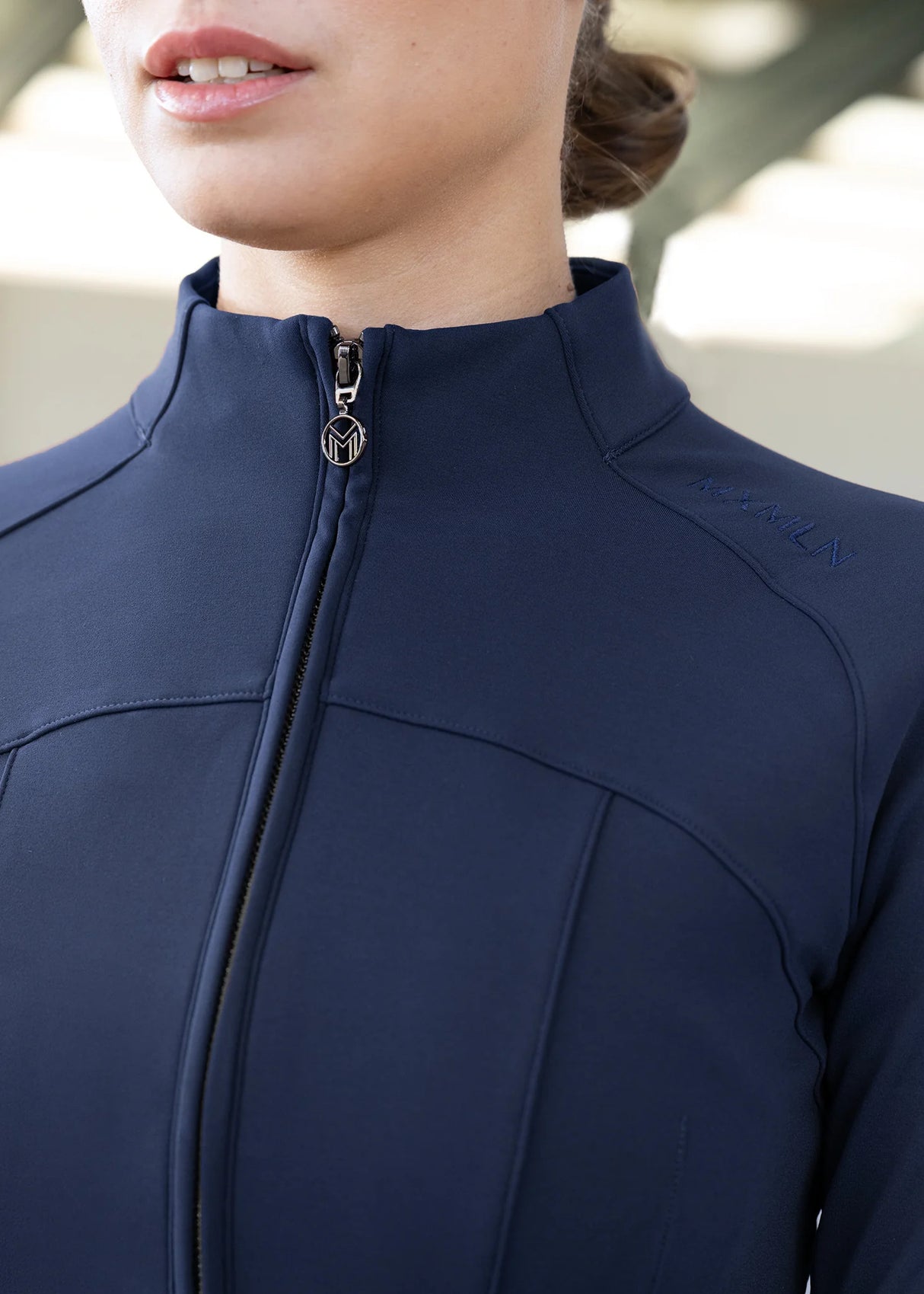 Maximilian Contour Fleeced Jacket Navy