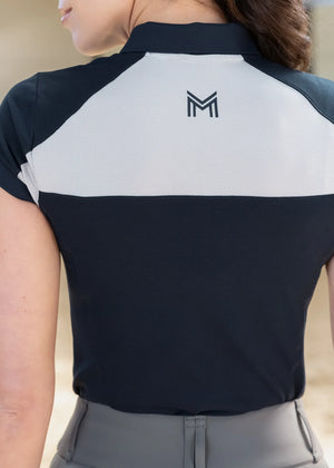 Maximilian Aveen Polo Shirt Navy/Grey