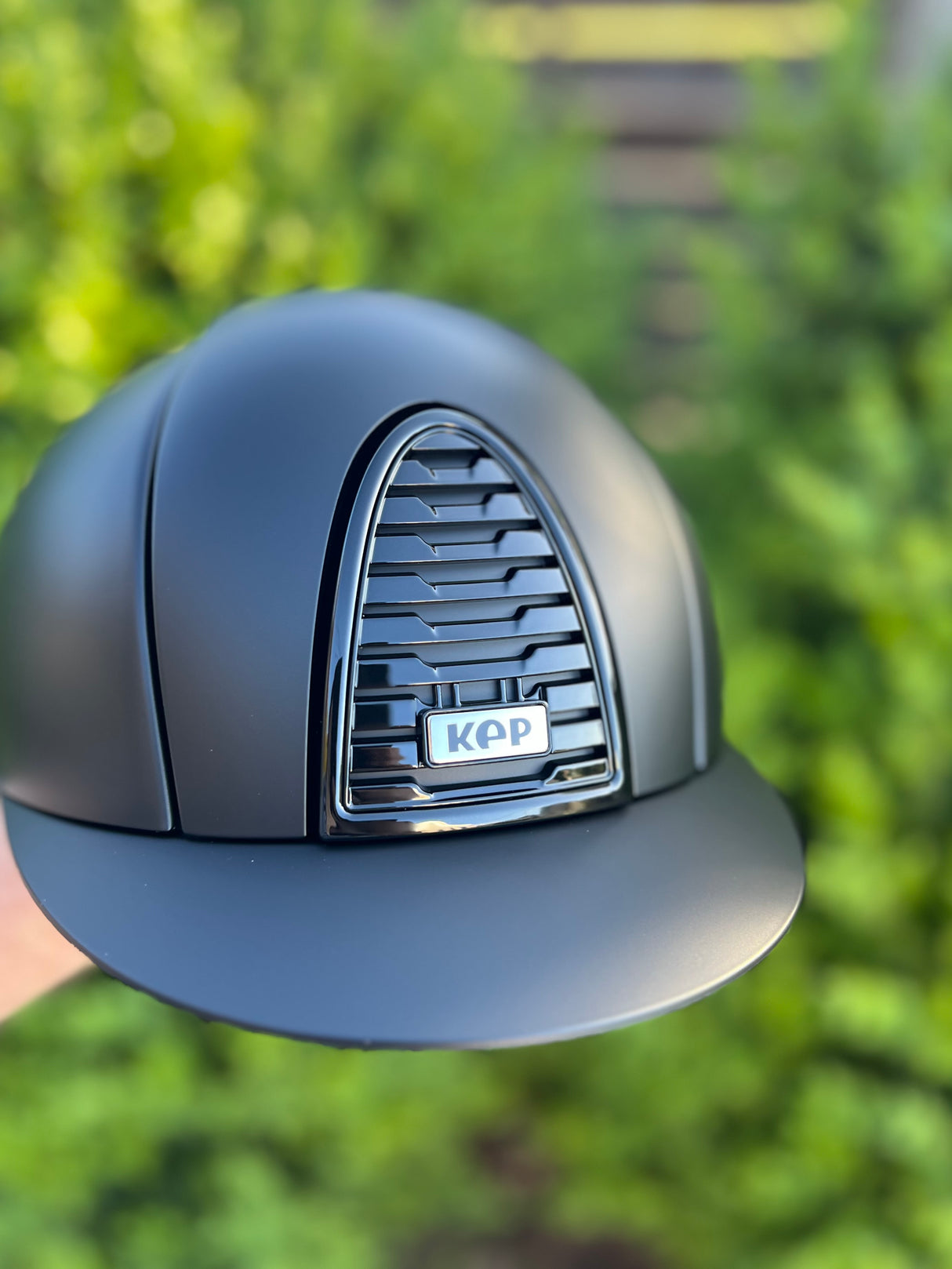 KEP Cromo 2.0 Helmet Textile Black - Polish Black Grid/Frame