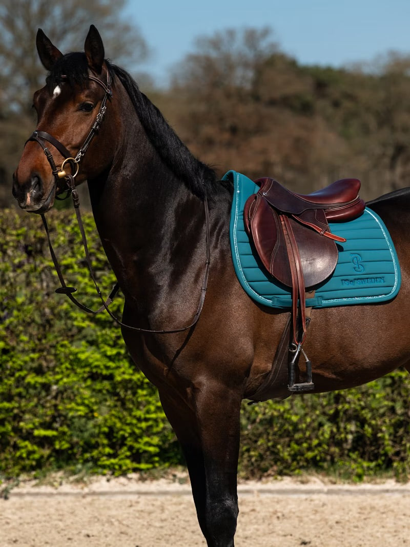 PS of Sweden Stripe Jump Saddle Pad Jade Noir
