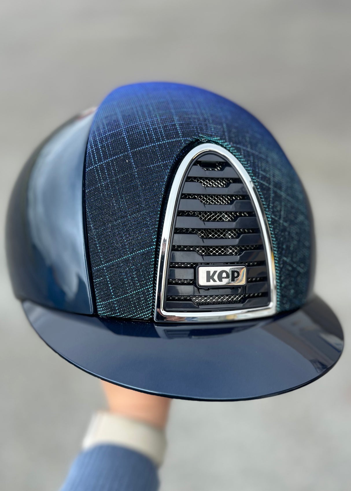 KEP Cromo 2.0 Helmet Shine Blue - Galassia Blue Front Panel