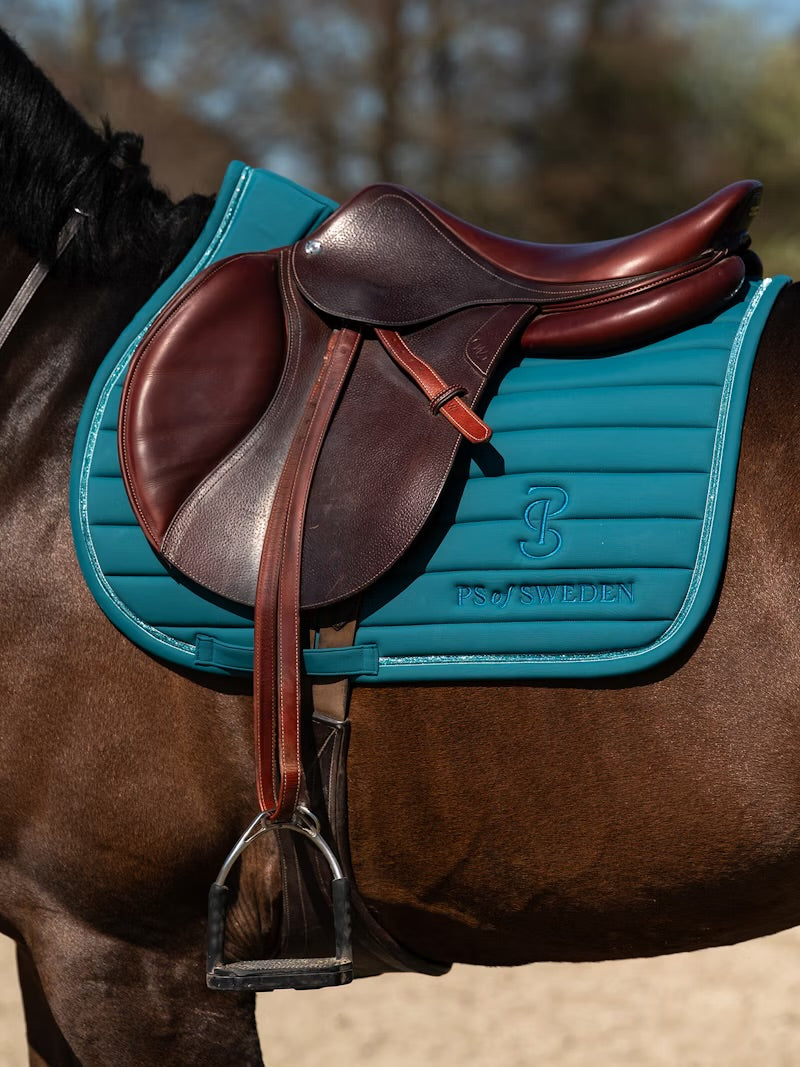 PS of Sweden Stripe Jump Saddle Pad Jade Noir