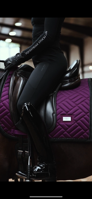 Equestrian Stockholm Modern Dressage Saddle Pad Purple Night