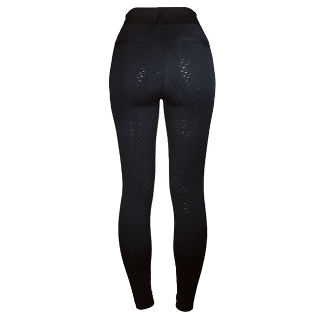 Equestrian Stockholm Compression Dressage Breeches All Black