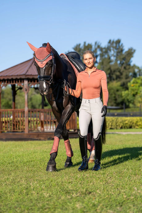 Equestrian Stockholm Classic Mesh Brushing Boots Coral