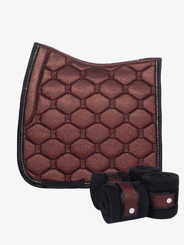 PS of Sweden Stardust Dressage Saddle Pad & Bandages Merlot