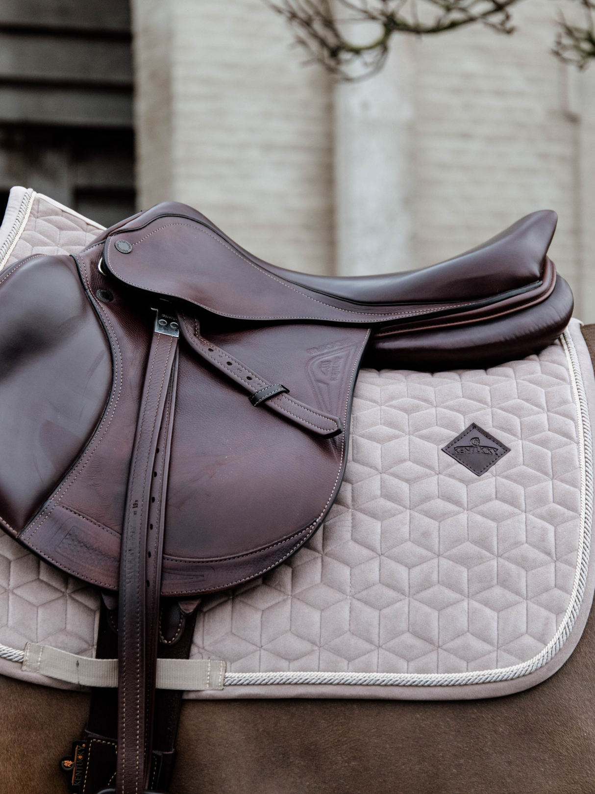 Kentucky Velvet Jump Saddle Pad Beige
