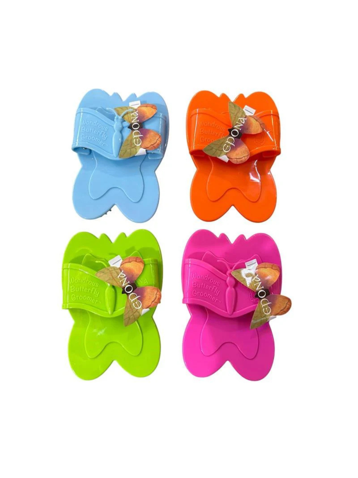 Epona Butterfly Groomer Curry Brush Pink