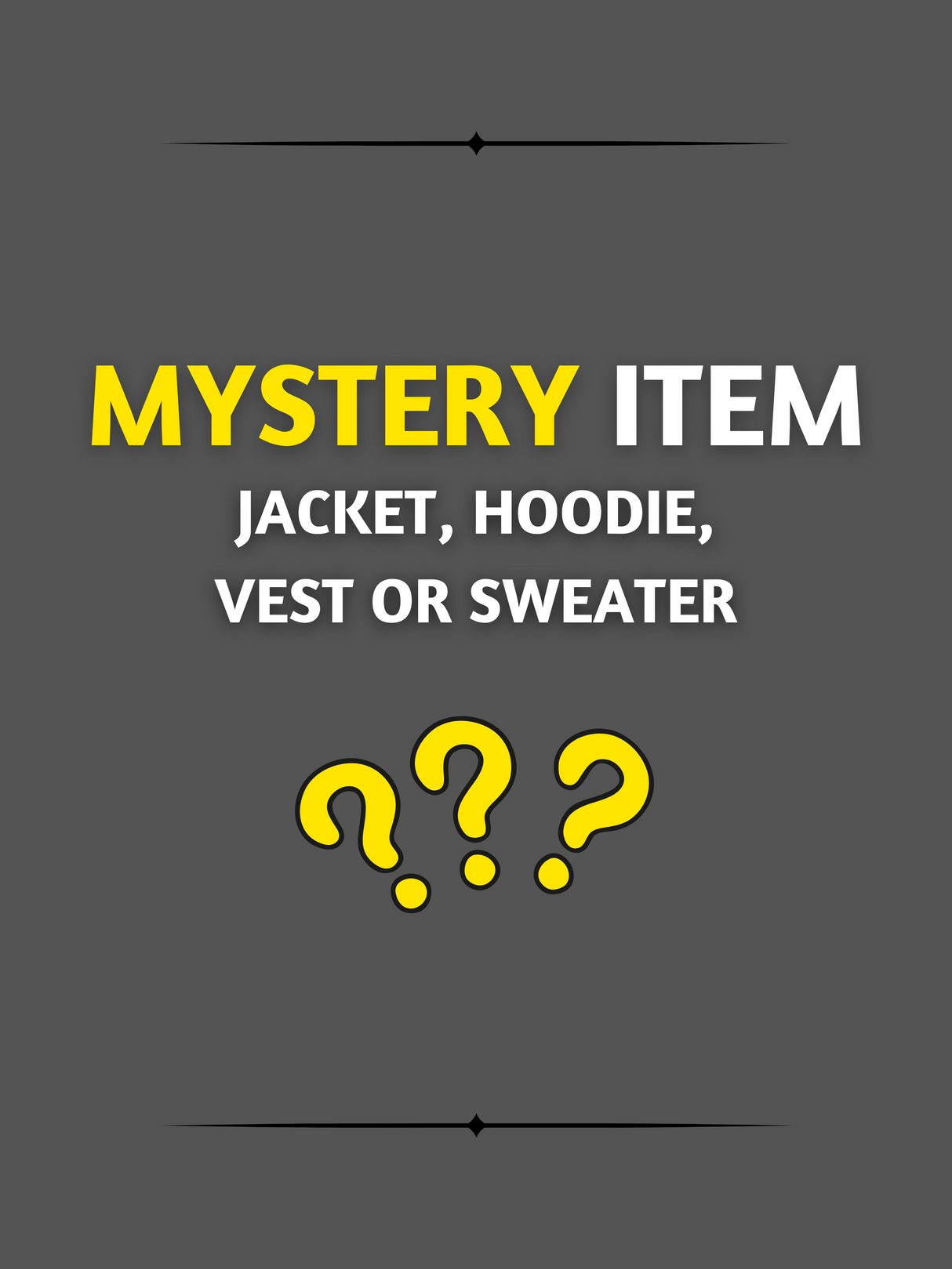 Mystery Jackets, Hoodies, Vests & Sweaters