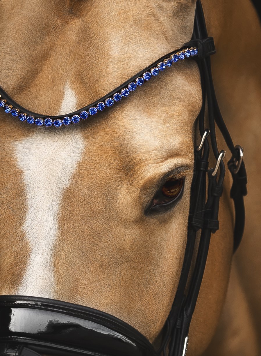 Utzon Equestrian Elegant Browband Sapphire