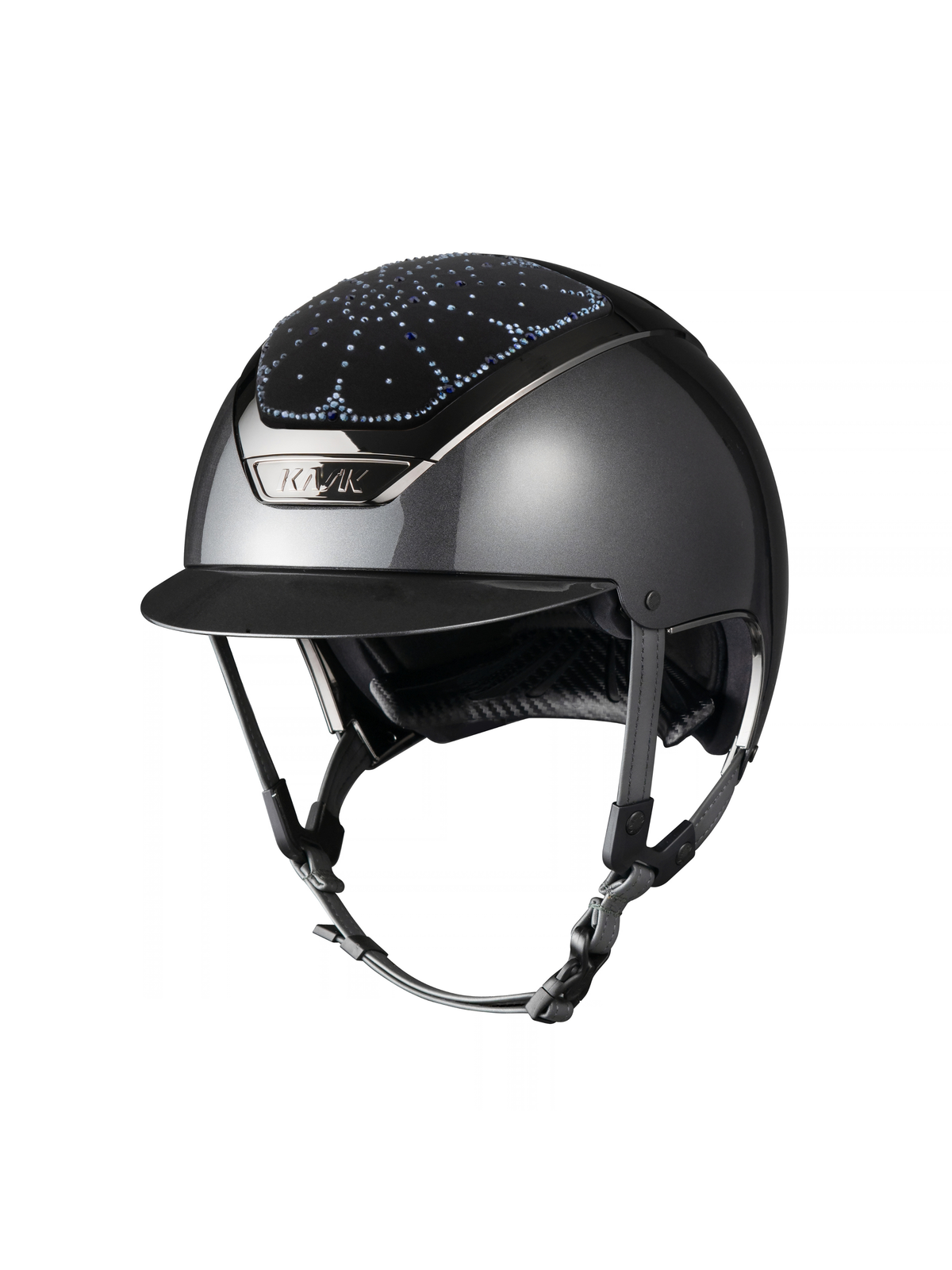KASK Dogma Pure Shine Riviera Helmet Anthracite/Blue Montana