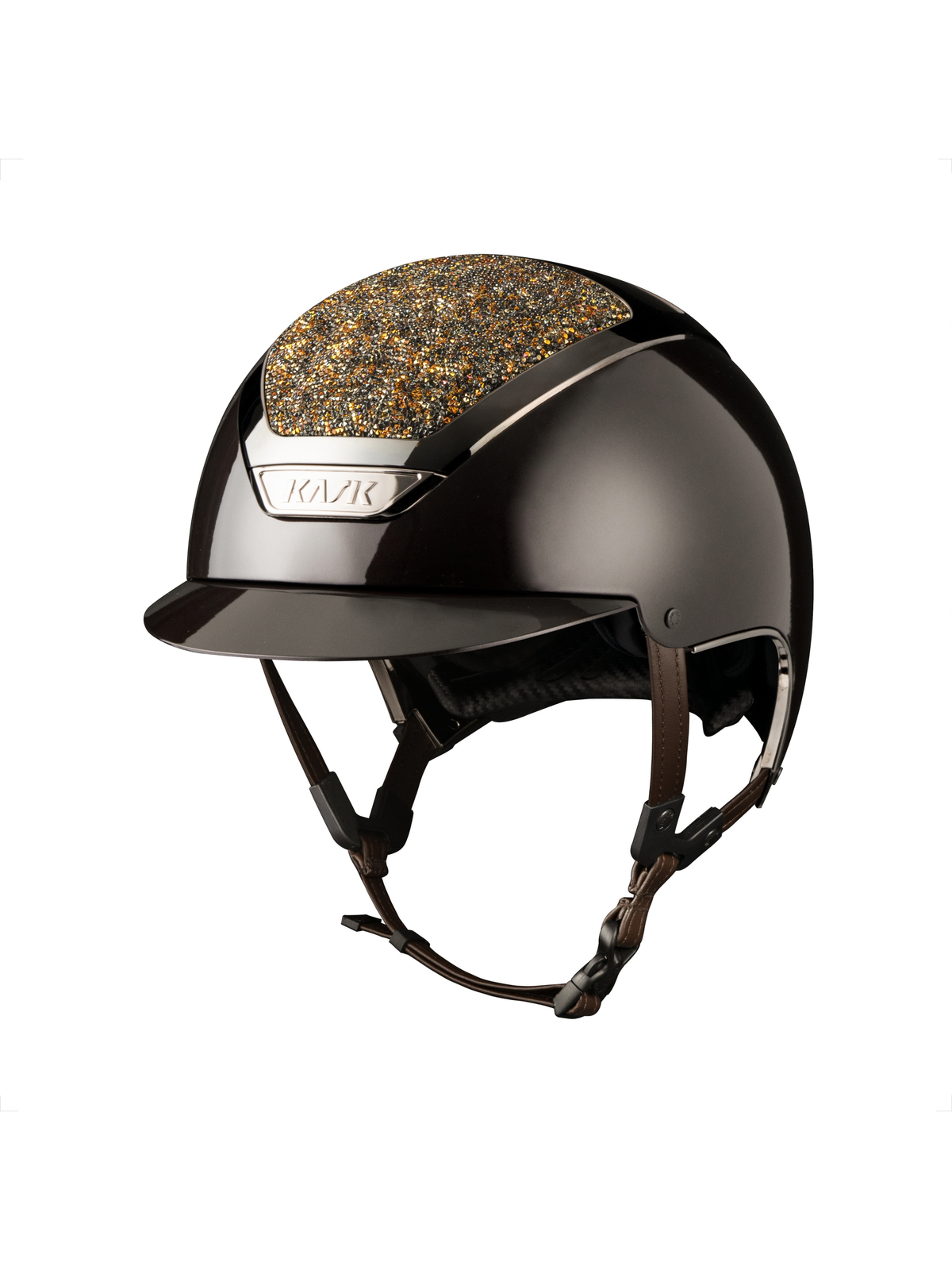 KASK Dogma Pure Shine Swarovski Midnight Mixture Helmet Espresso Brown/Dune