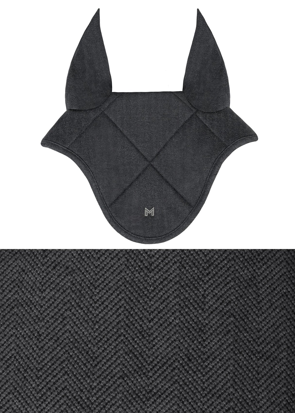 Maximilian Herringbone Ear Bonnet Graphite