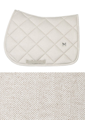 Maximilian Herringbone Jump Saddle Pad Beige