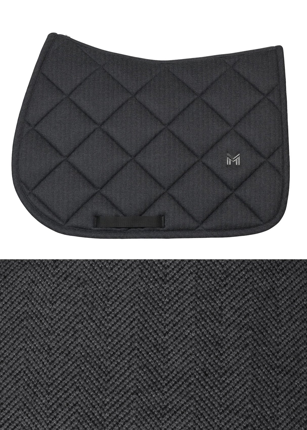 Maximilian Herringbone Jump Saddle Pad Graphite