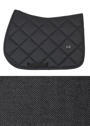 Maximilian Herringbone Jump Saddle Pad Graphite