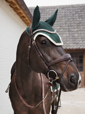Kentucky Velvet Contrast Ear Bonnet Pine Green