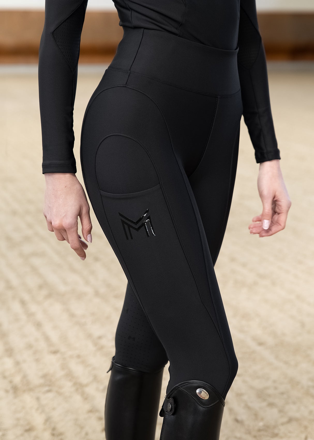 Maximilian Outline Riding Leggings Black