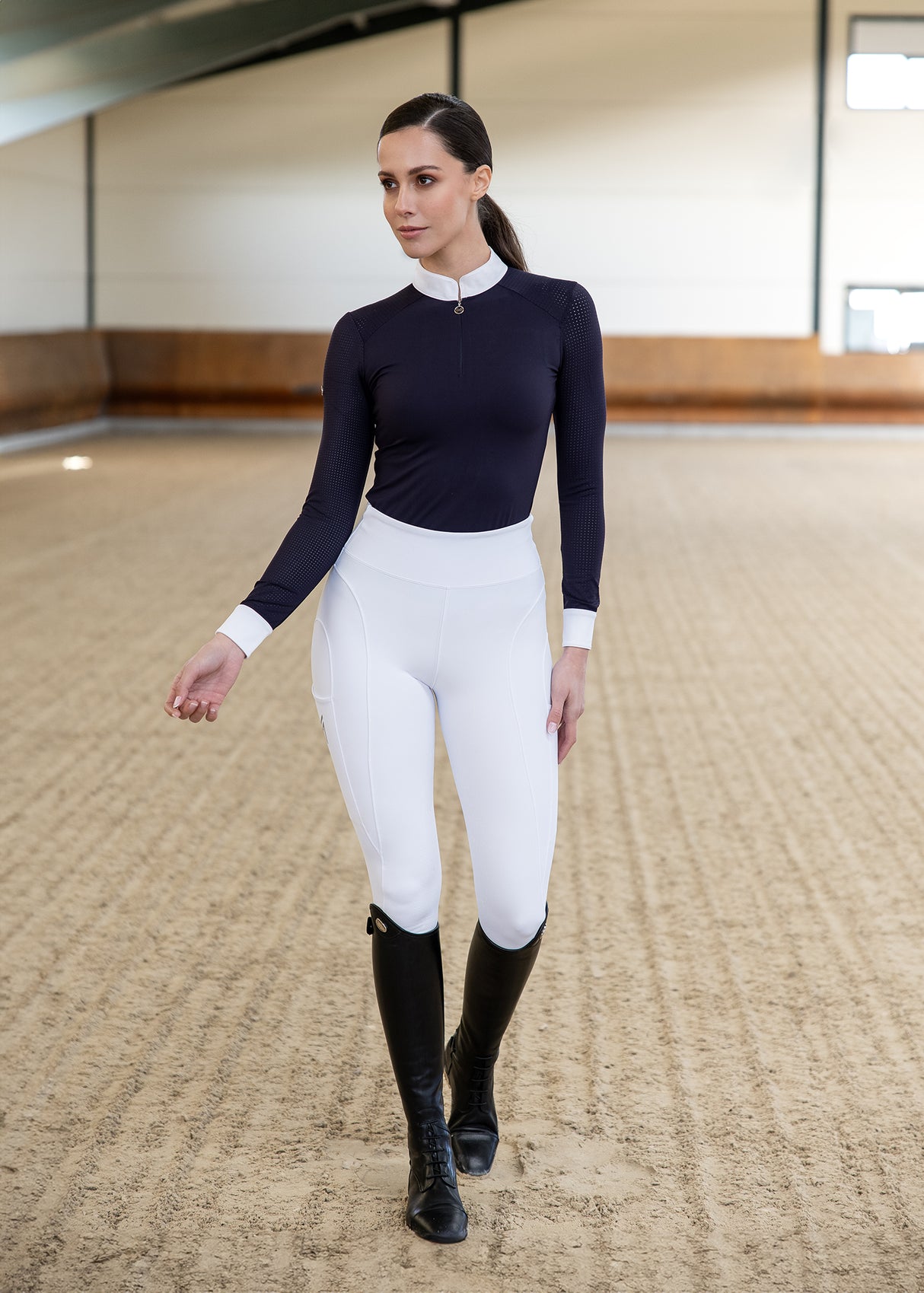 Maximilian Outline Riding Leggings White