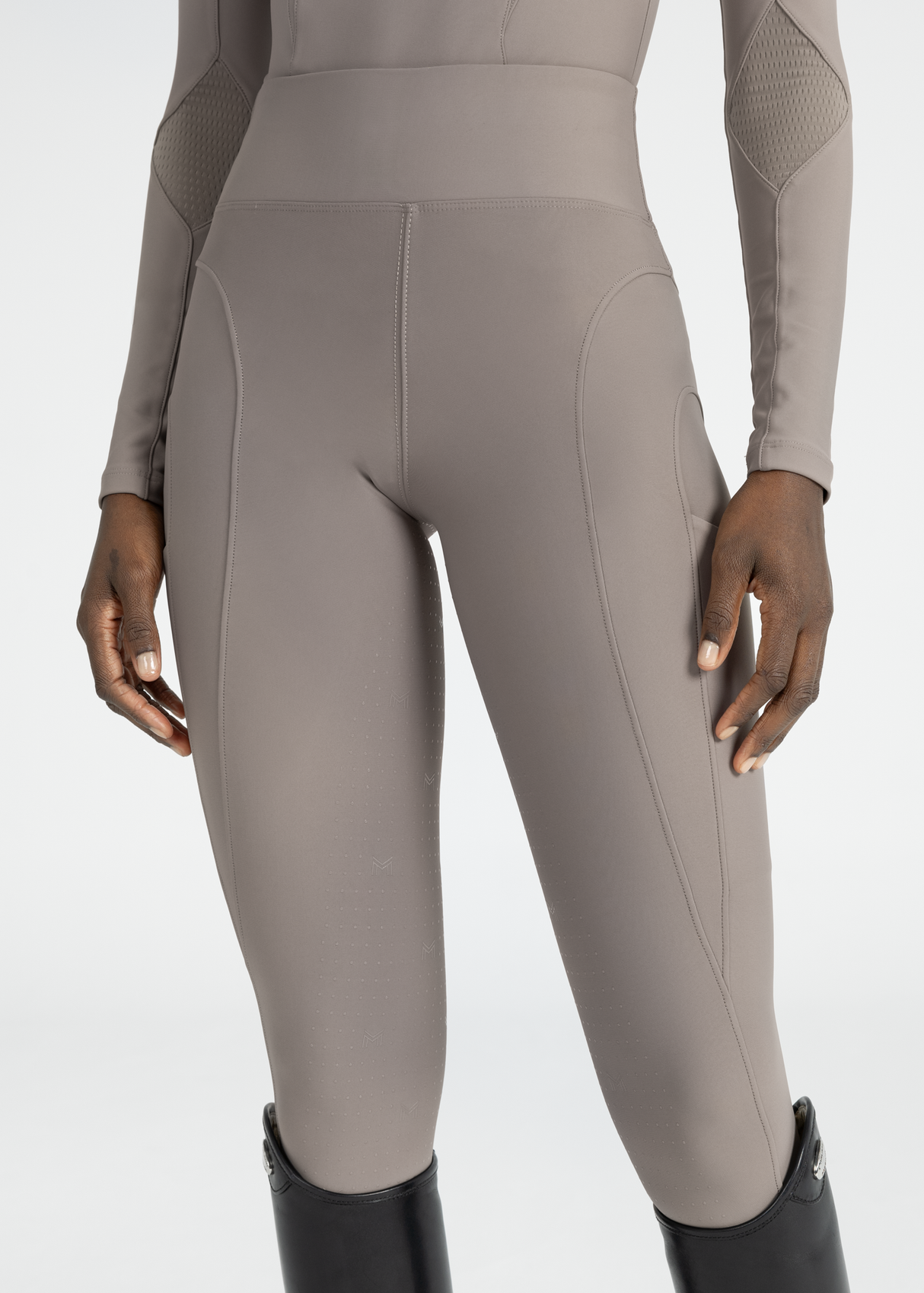 Maximilian Outline Riding Leggings Taupe