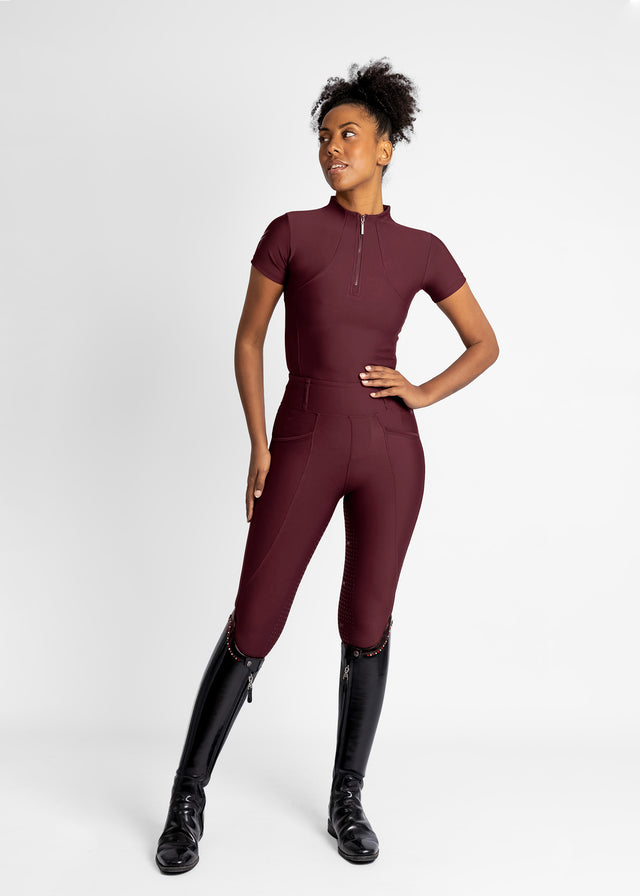 Maximilian Short Sleeve Base Layer Burgundy