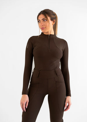 Maximilian Long Sleeve Base Layer Chocolate