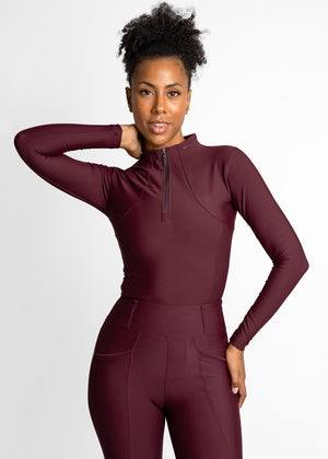 Maximilian Long Sleeve Base Layer Burgundy