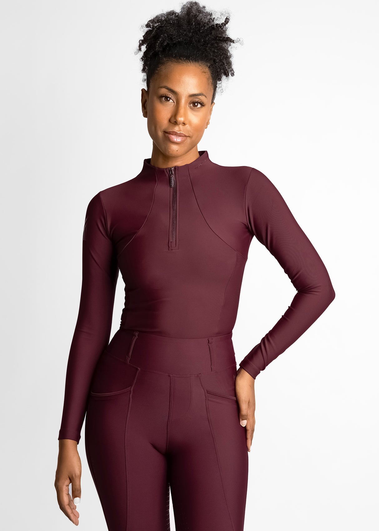 Maximilian Long Sleeve Base Layer Burgundy