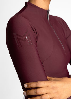 Maximilian Long Sleeve Base Layer Burgundy