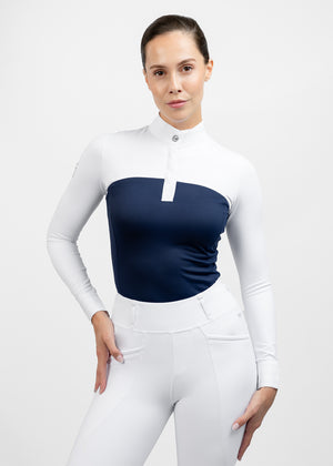 Maximilian Era Long Sleeve Show Shirt Navy