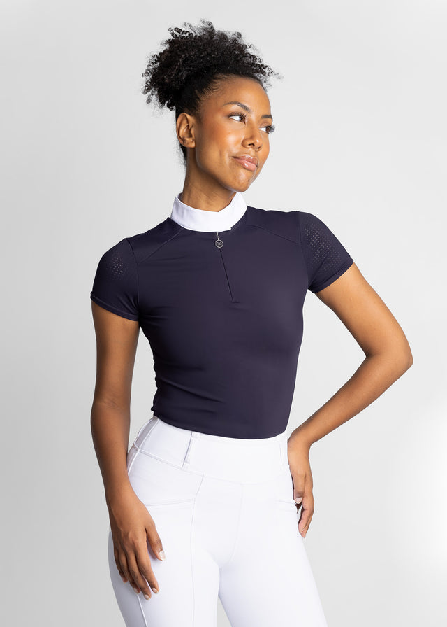 Maximilian Air Short Sleeve Show Shirt Navy