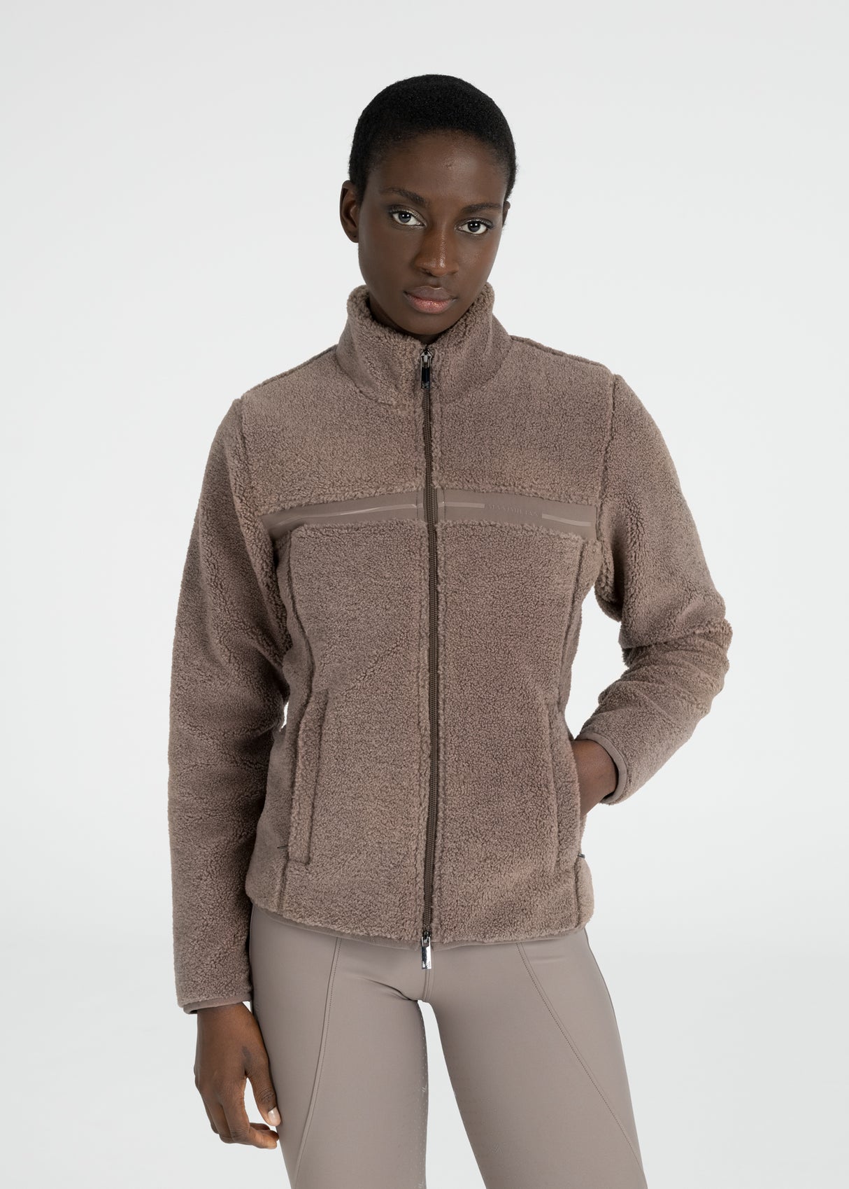 Maximilian Ciara Teddy Jacket Taupe