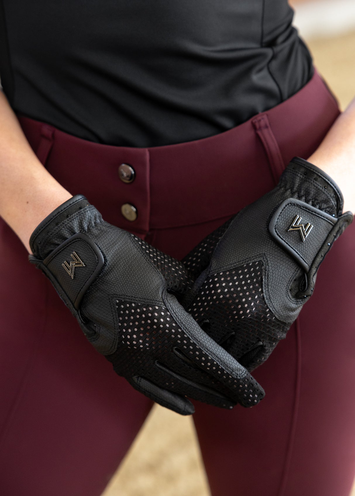 Maximilian Ava Riding Gloves Black